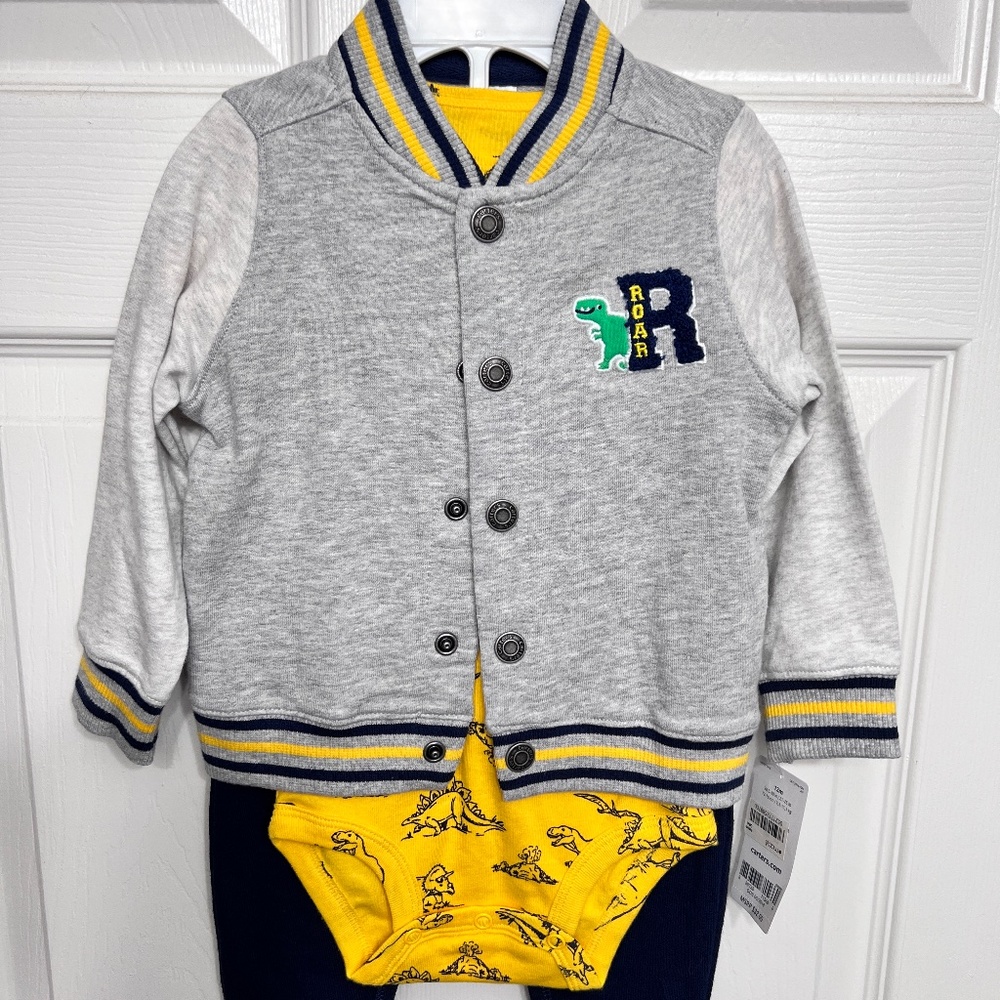 [All for$6-20 ]24m Carters jacket+top+pant 3pc set